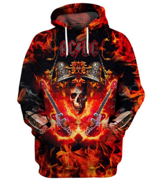 Buildercar - Newest Fashion 3d Print Ac/dc Rock Band Casual Women/men's Hoodies s