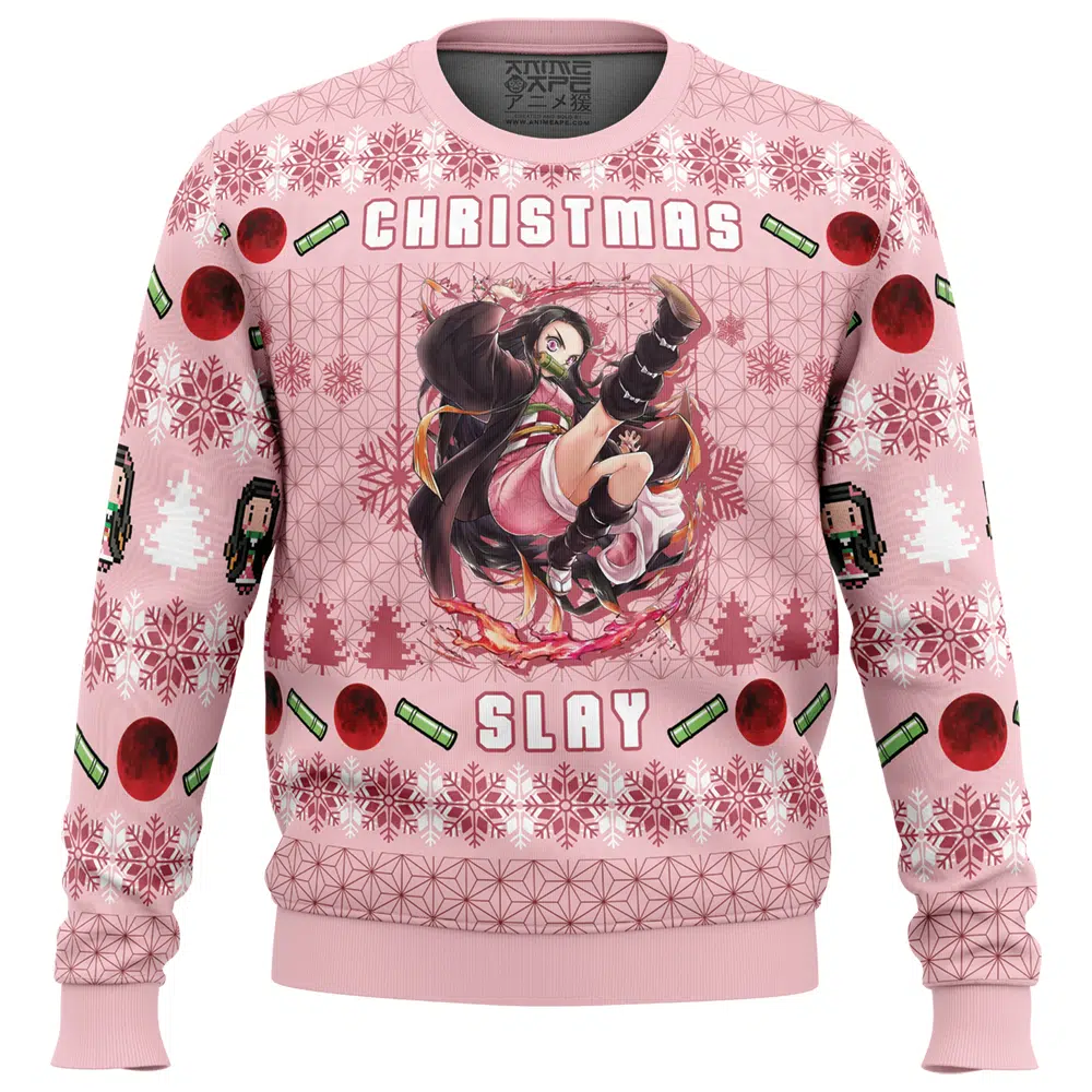 Buildercar - Nezuko Christmas Slay Demon Slayer Ugly Christmas Sweater