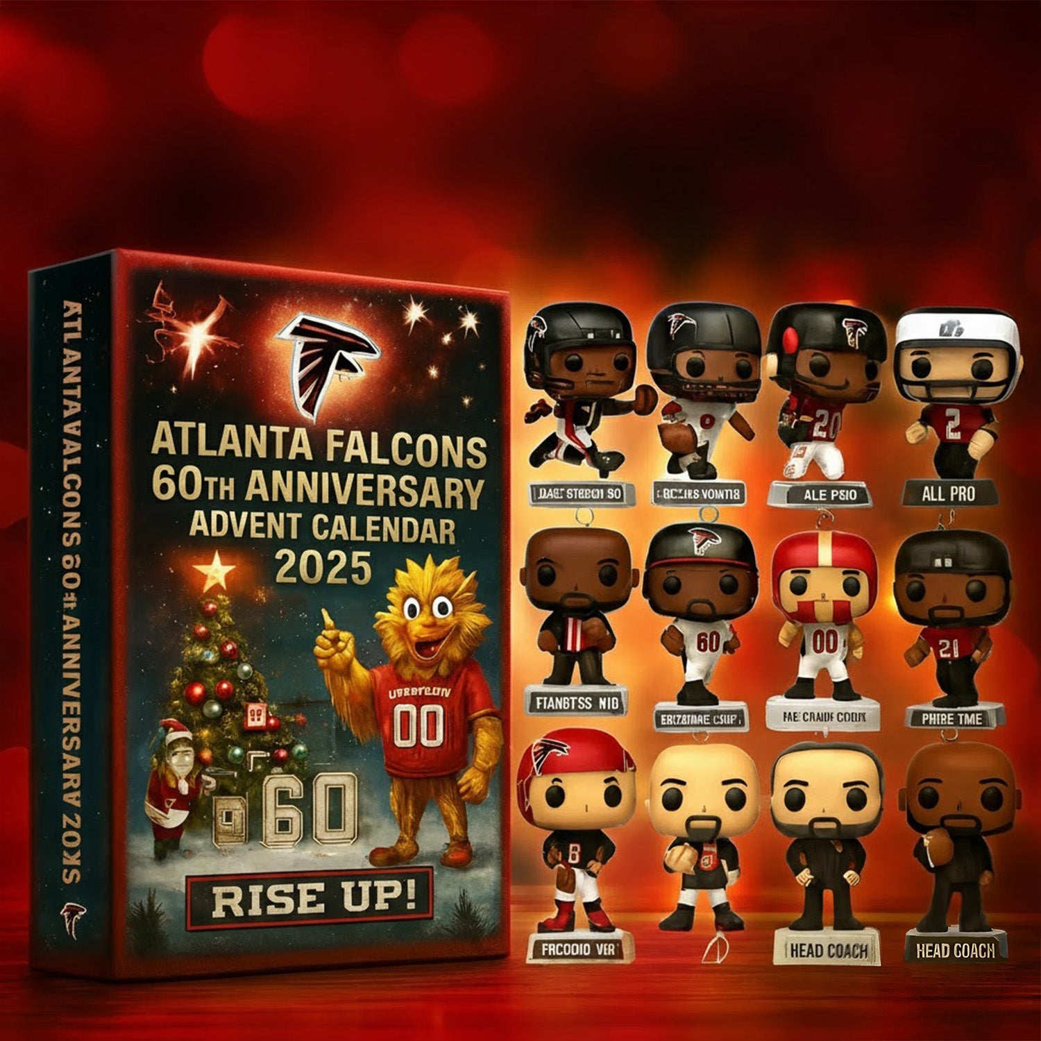 Buildercar - NFL Atlanta Falcons Team Advent Calendar Christmas V1