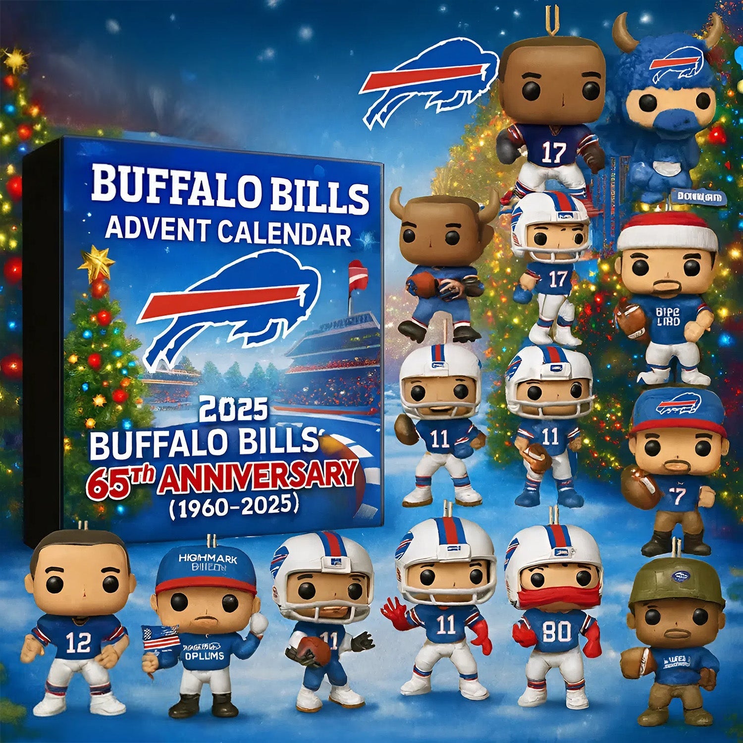 Buildercar - NFL Buffalo Bills Team Advent Calendar Christmas V1
