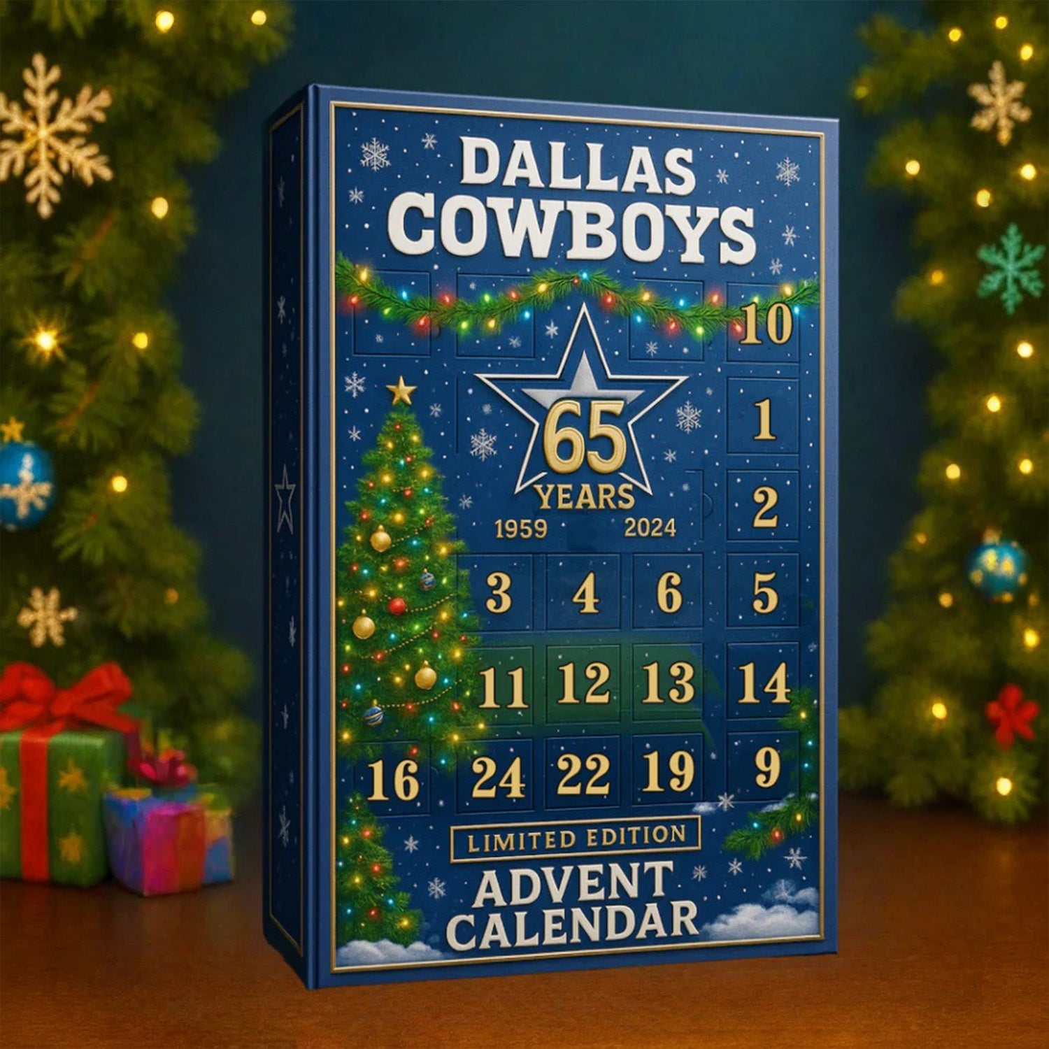 Buildercar - NFL Dallas Cowboys Team Advent Calendar Christmas V1