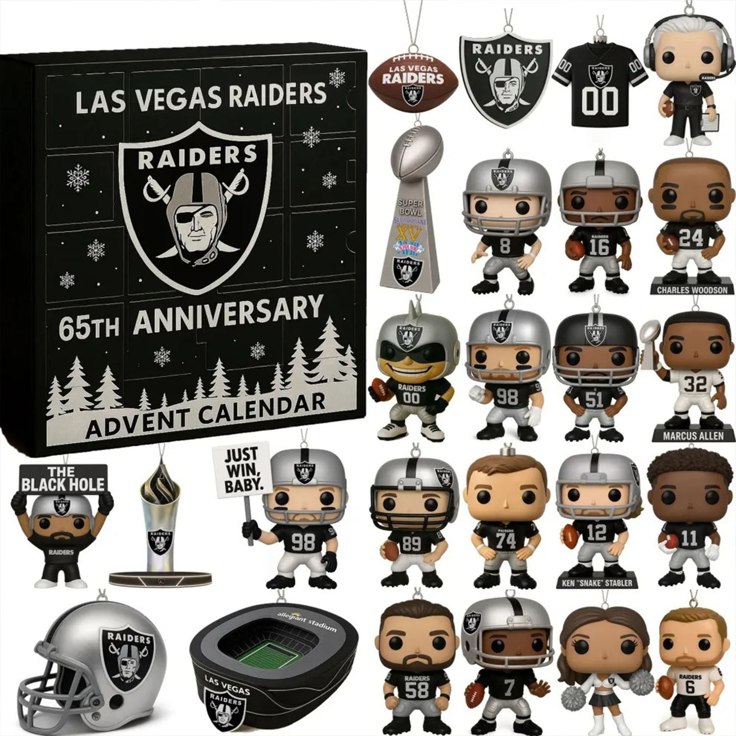 Buildercar - NFL Las Vegas Raiders Team Advent Calendar Christmas V1