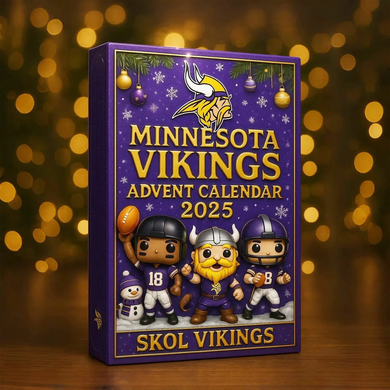 Buildercar - NFL Minnesota Vikings Team Advent Calendar Christmas V1