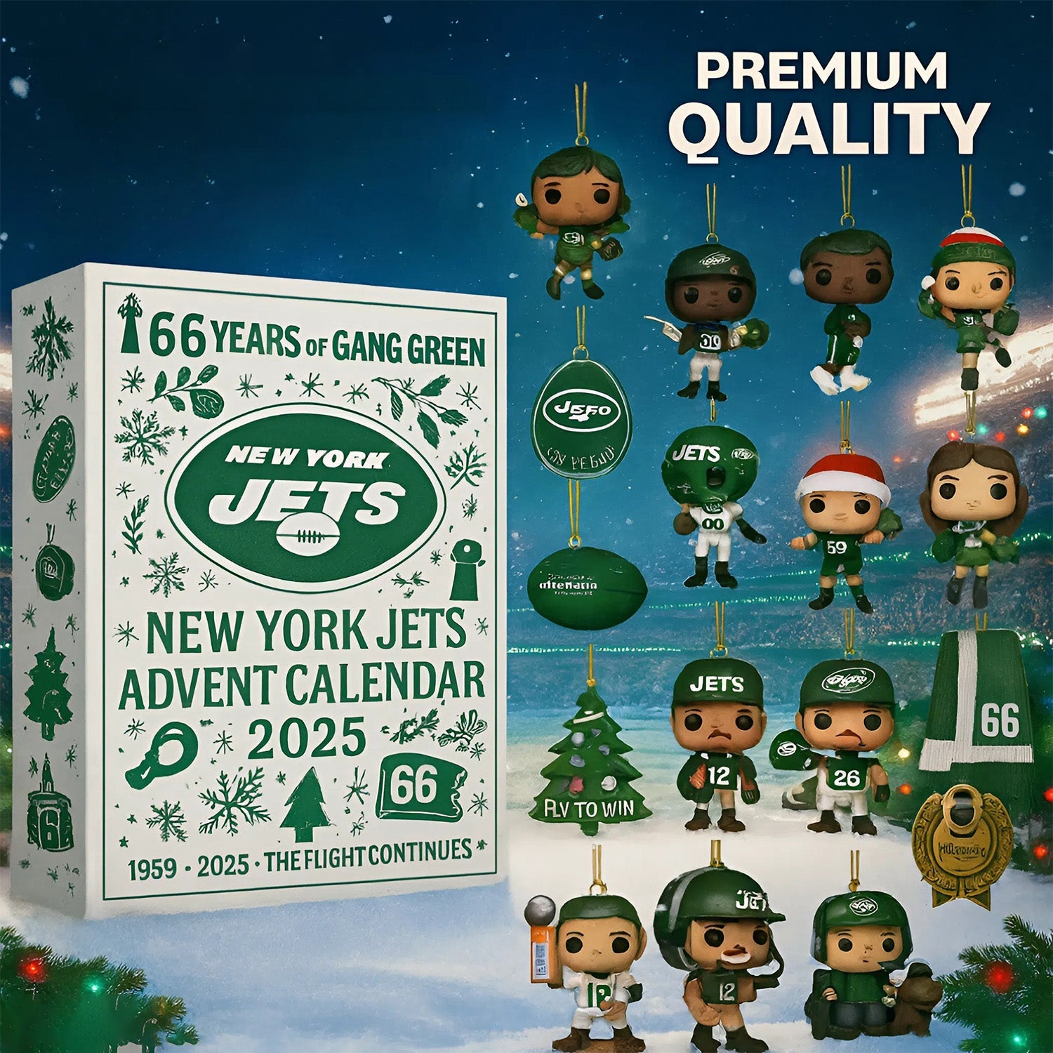 Buildercar - NFL New York Jets Team Advent Calendar Christmas V1