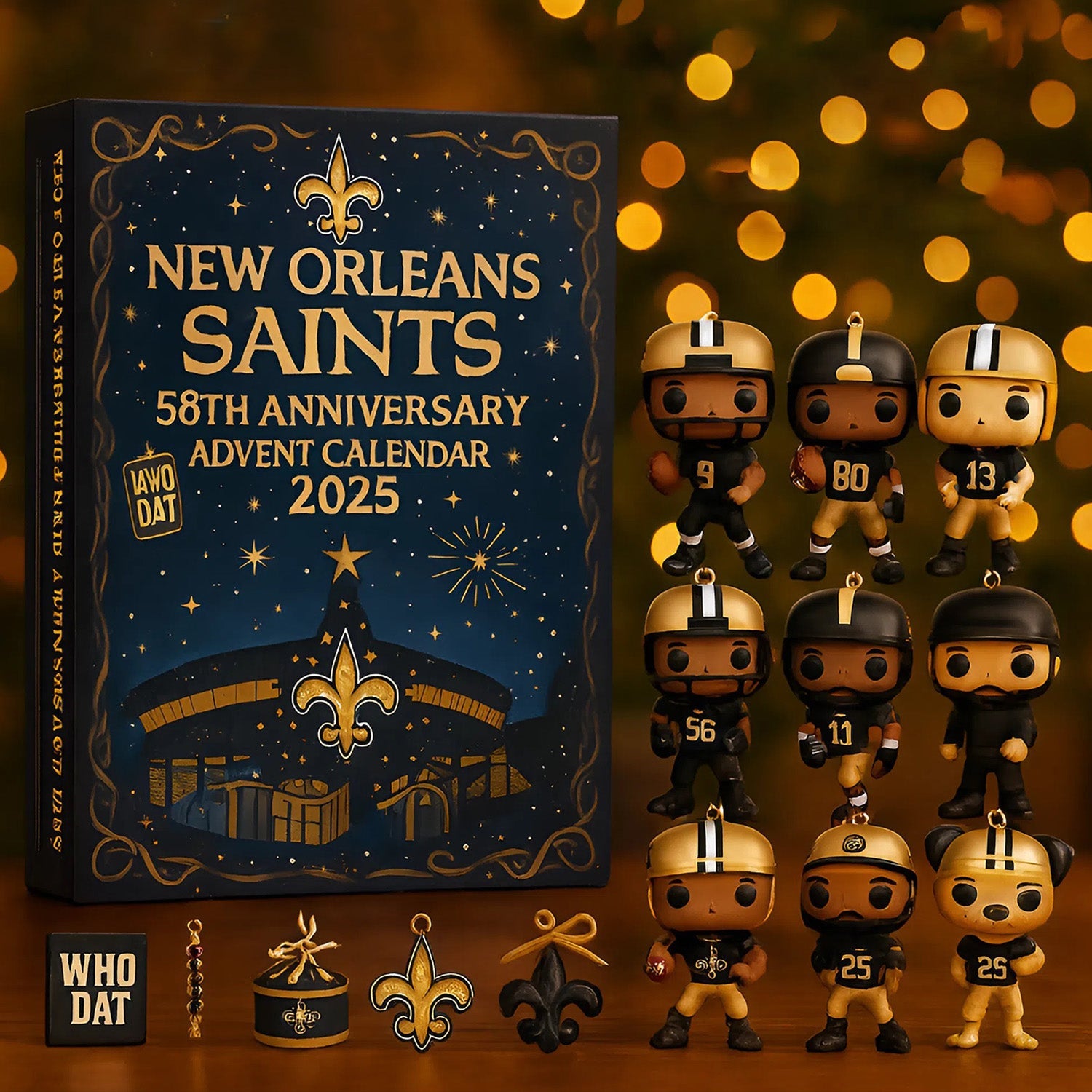 Buildercar - NFL Newcastle United Orleans Saints Team Advent Calendar Christmas V1