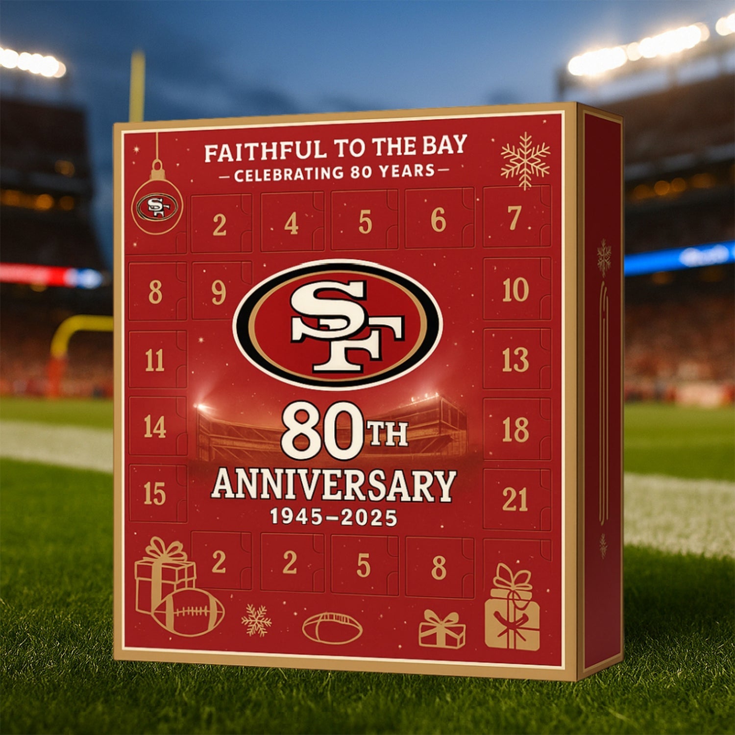 Buildercar - NFL San Francisco 49ers Team Advent Calendar Christmas V1