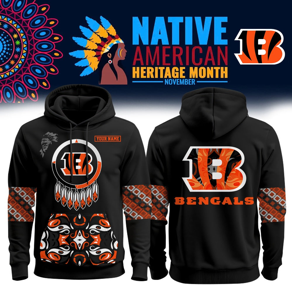 Buildercar - NFL x Cincinnati Bengals Native Amercan Hoodie Edition V1 NAK