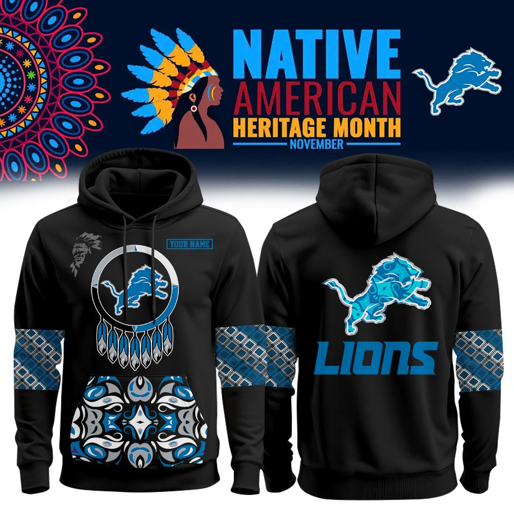 Buildercar - NFL x Detroit Lions Native Amercan Hoodie Edition V1 NAK
