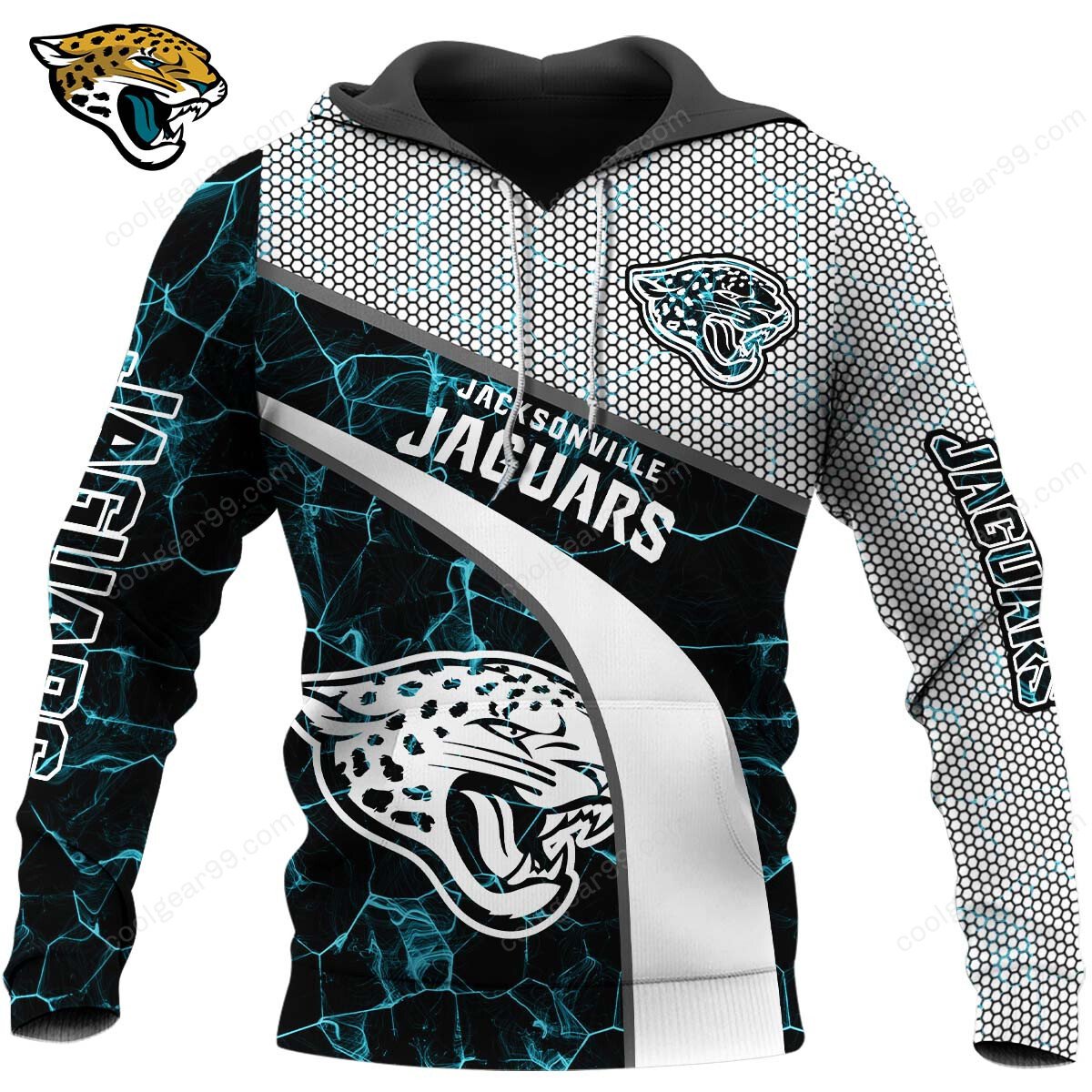 Buildercar - NFL x Jacksonville JaguArsenal Electric Marble Personalized Hoodie
