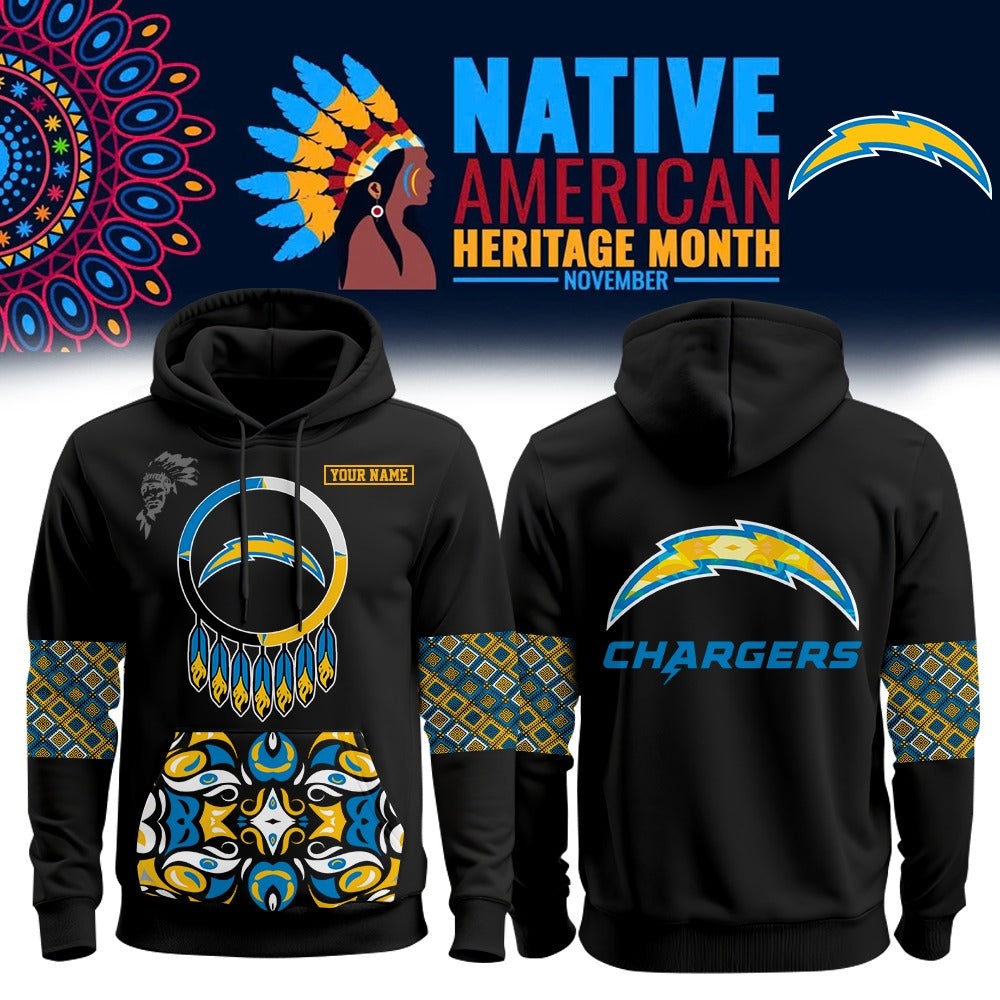 Buildercar - NFL x Los Angeles Chargers Native Amercan Hoodie Edition V1 NAK