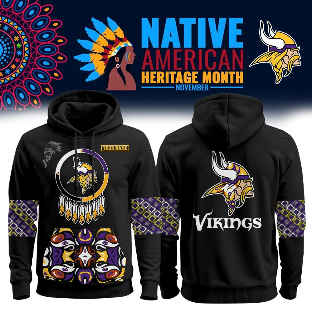 Buildercar - NFL x Minnesota Vikings Native Amercan Hoodie Edition V1 NAK