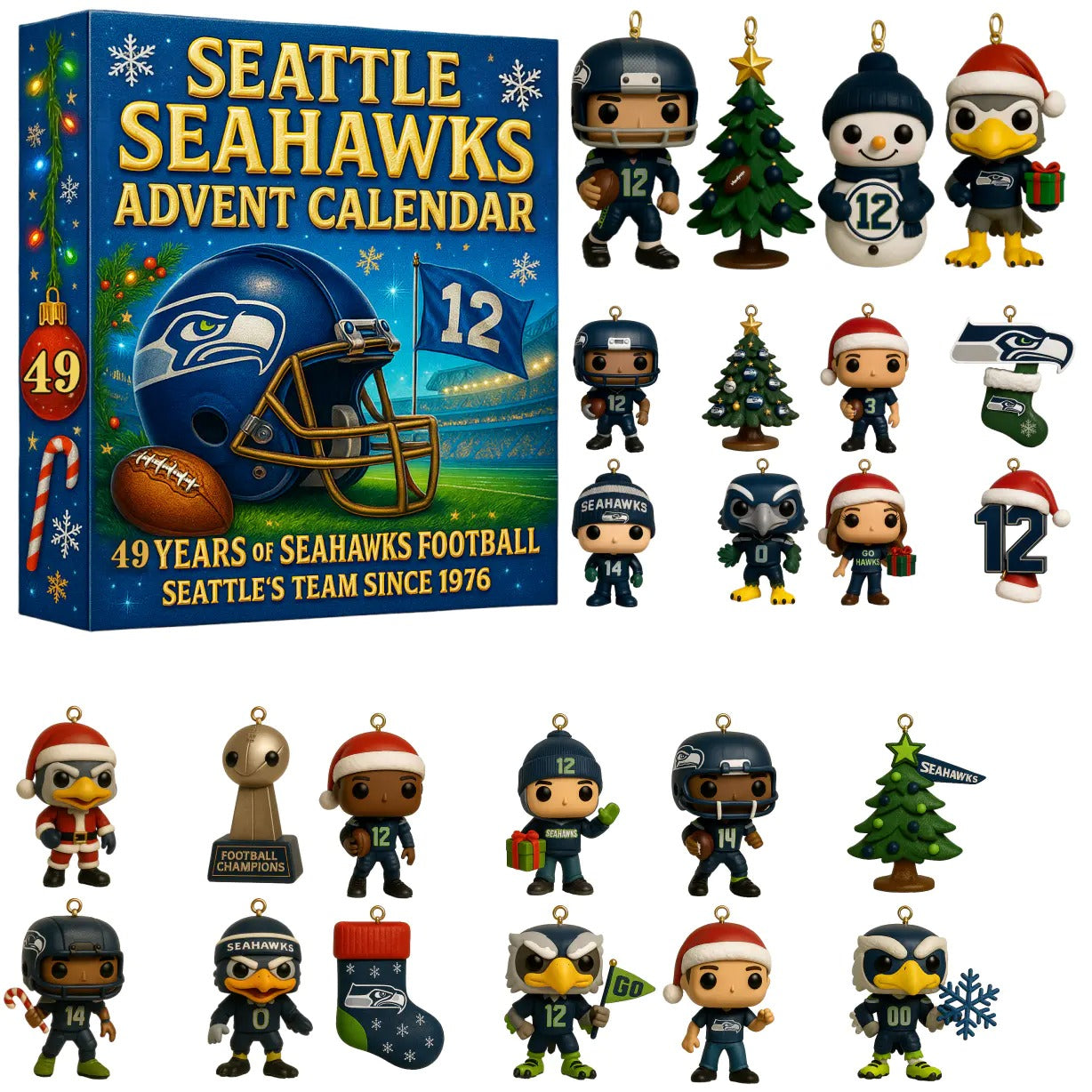 Buildercar - NFL x Seattle Seahawks 2025 Christmas Advent Calendar 