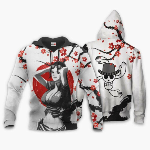 Buildercar - Nico Robin Japan Cherry Blossoms One Piece Anime 1k690 Fan Gift Stylist Unisex Cartoon Graphic Outfits Aop 3d Hoodie 2461