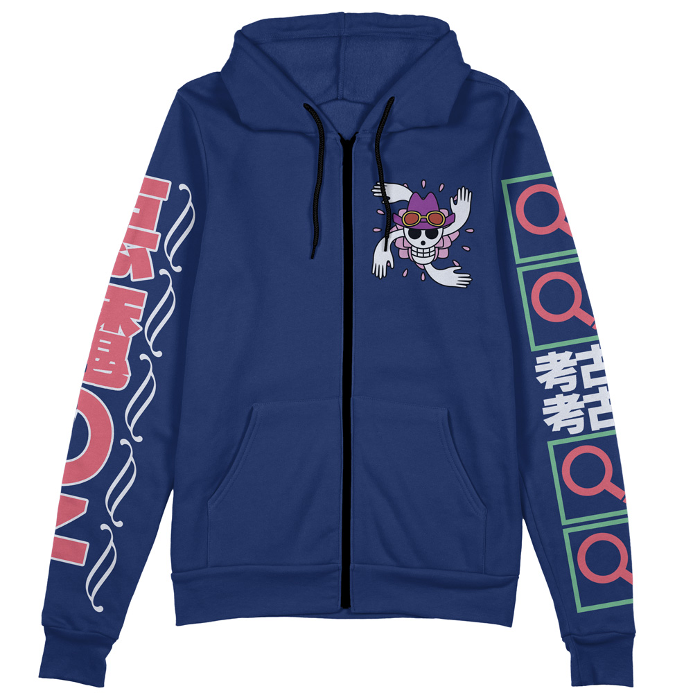 Buildercar - Nico Robin One Piece Streetwear Zip Hoodie Jacket - Image 2