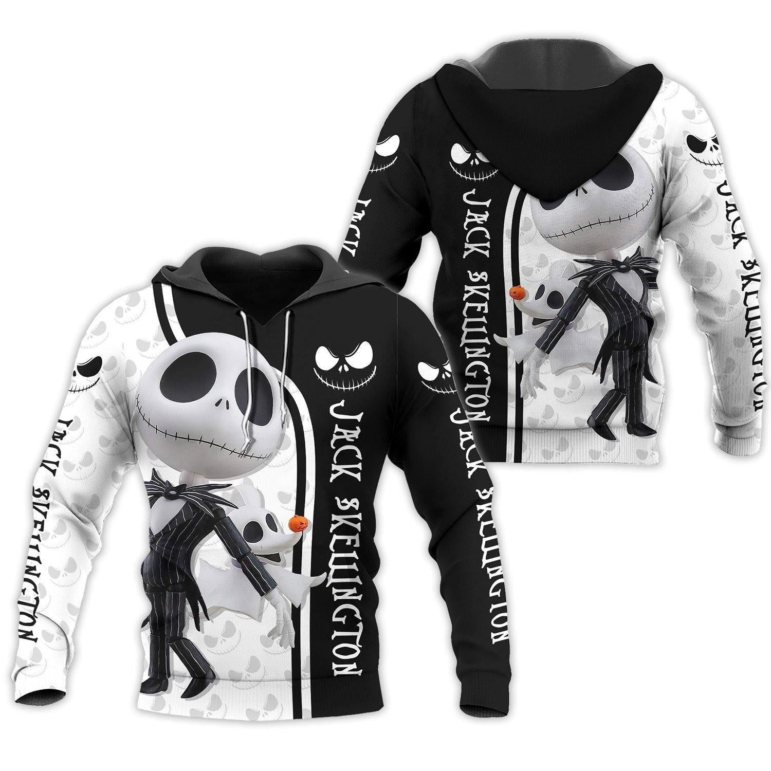 Buildercar - Nightmare Before Christmas Chibi Jack Skellington Icon 3d Hoodie