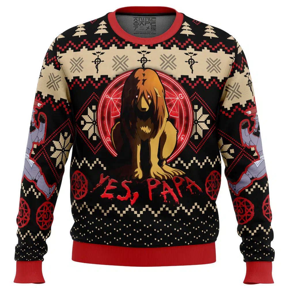 Buildercar - Nina Yes Papa Fullmetal Alchemist Ugly Christmas Sweater