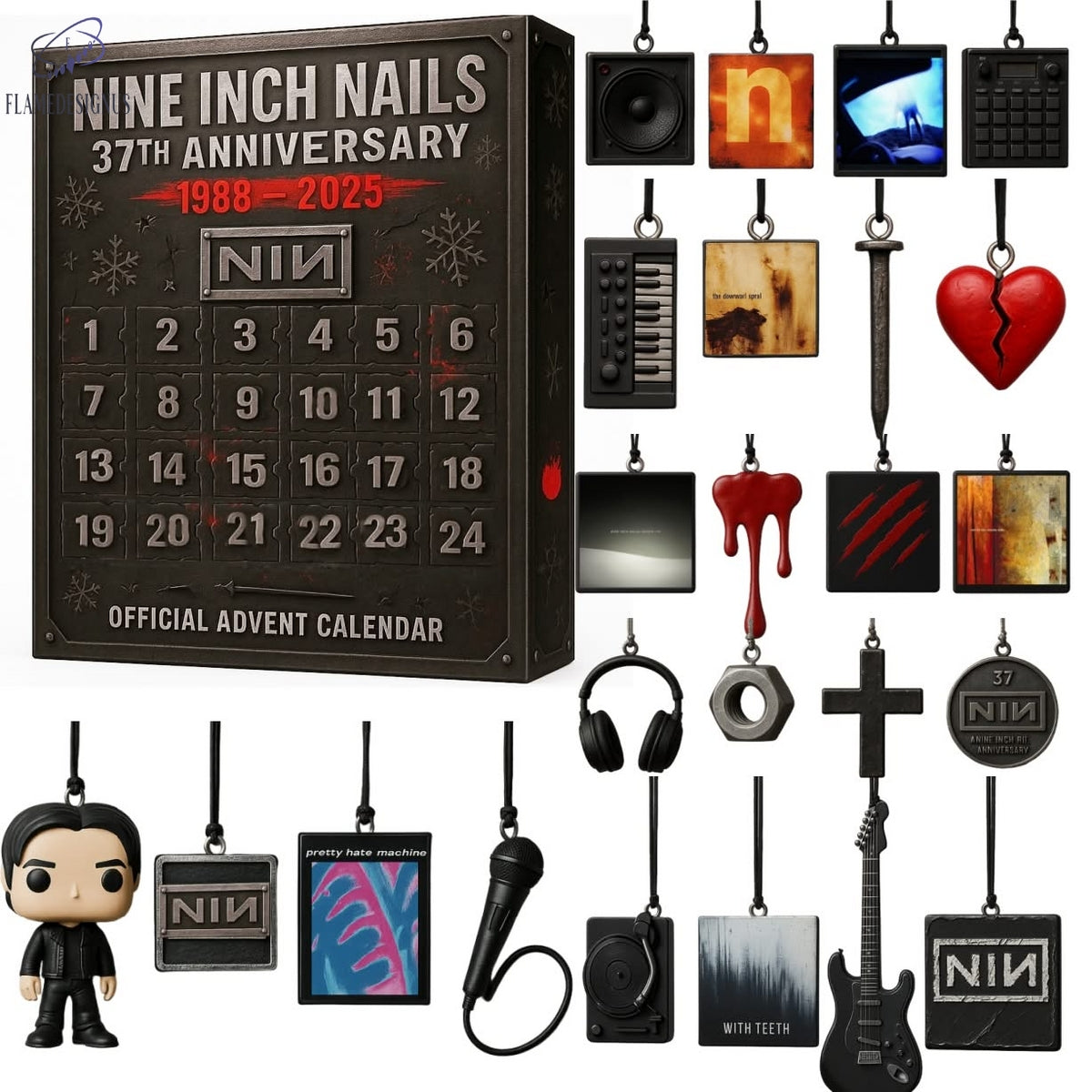 Buildercar - Nine Inch Nails 37th Anniversary 2025 Advent Calendar -2D Acrylic