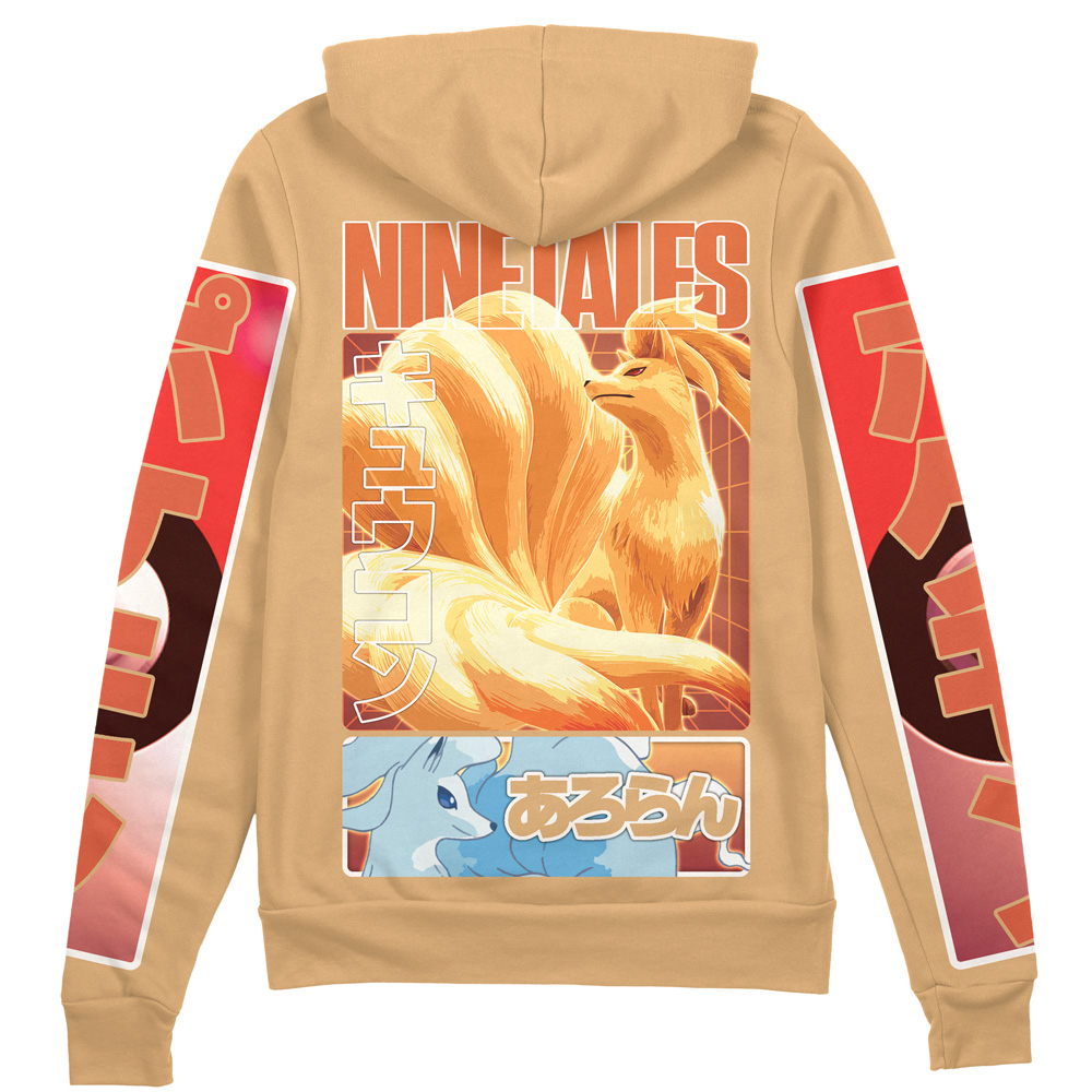 Buildercar - Ninetales Pokemon Streetwear Zip Hoodie Jacket