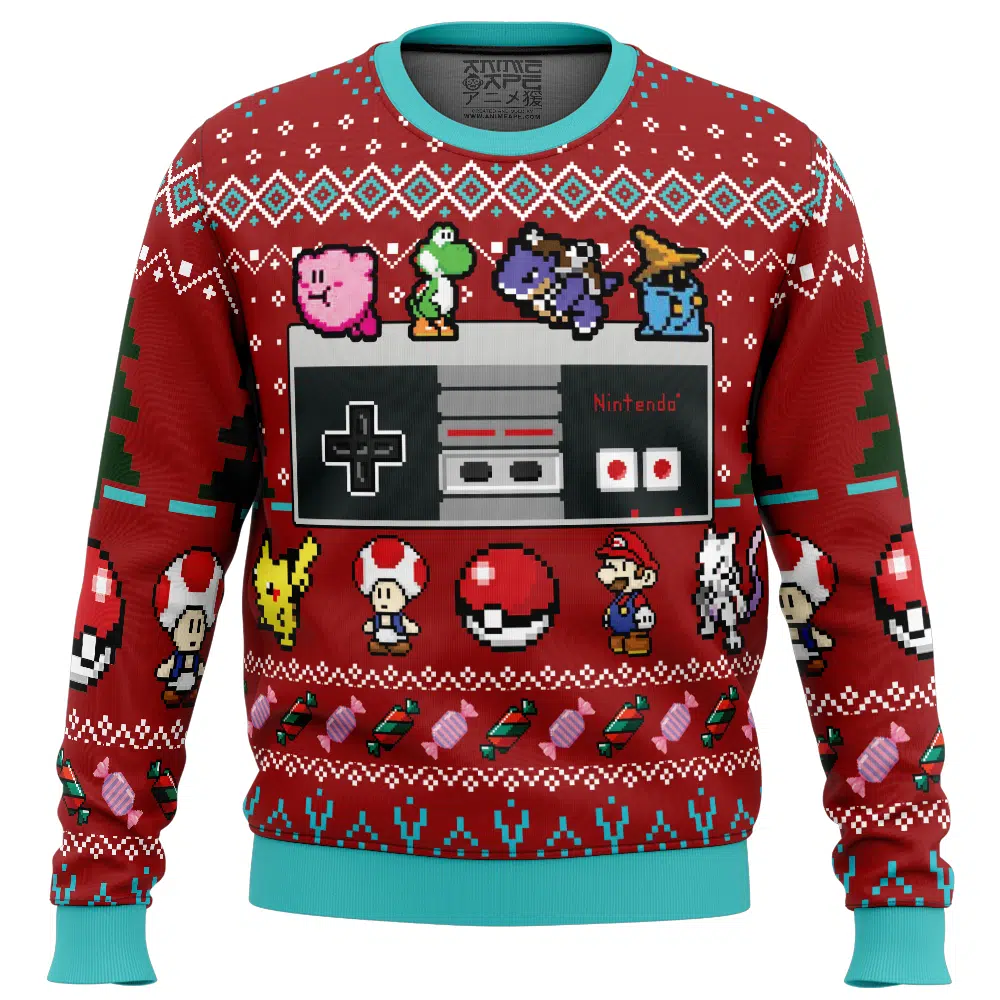 Buildercar - Nintendo Controller Ugly Christmas Sweater