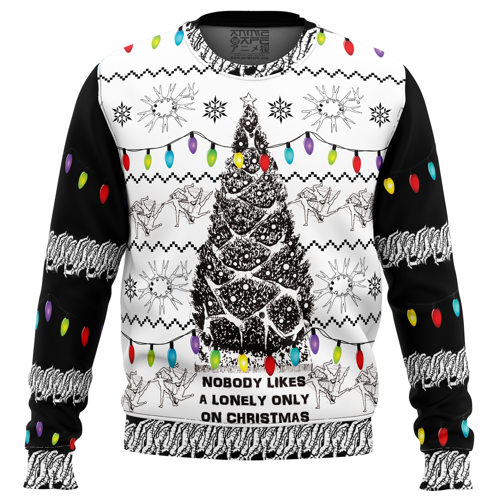 Buildercar - Nobody Likes a Lonely Only Army of One Junji Ito Ugly Christmas Sweater