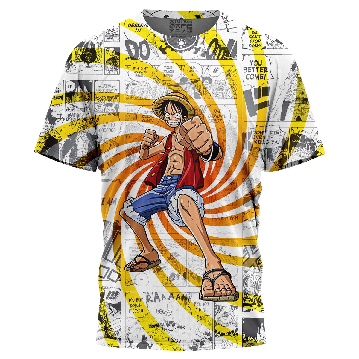 Buildercar - One Piece Blazing Force Luffy T-Shirt