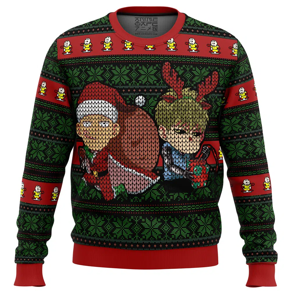 Buildercar - One Punch Man Holiday Ugly Christmas Sweater