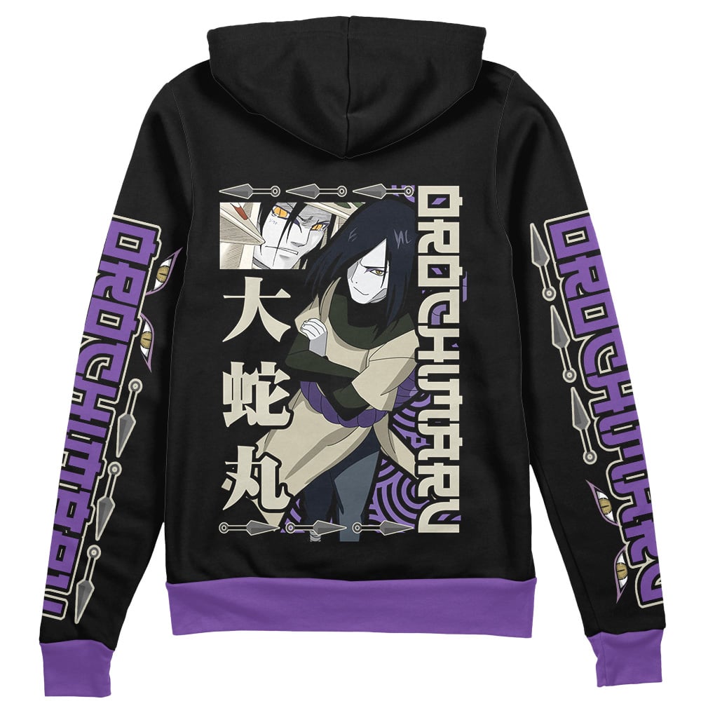 Buildercar - Orochimaru Shippuden Streetwear Zip Hoodie Jacket