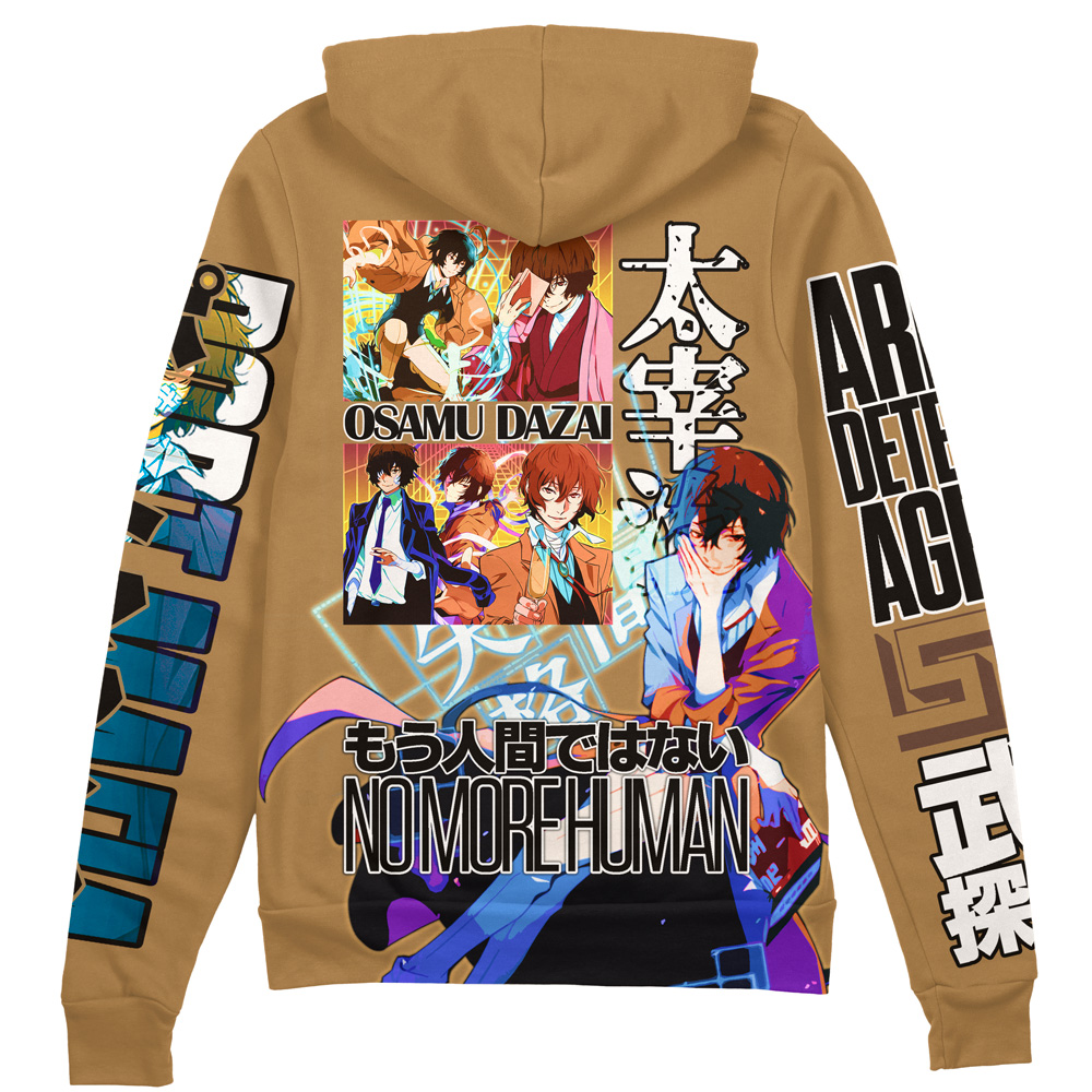 Buildercar - Osamu Dazai Bungou Stray Dogs Streetwear Zip Hoodie Jacket