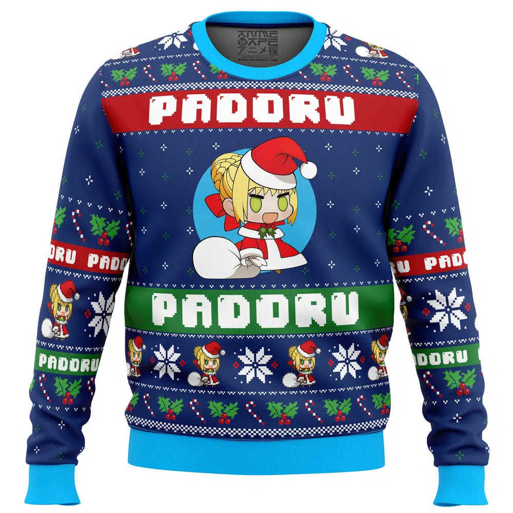 Buildercar - Padoru Nero Claudius Fate Extra Ugly Christmas Sweater