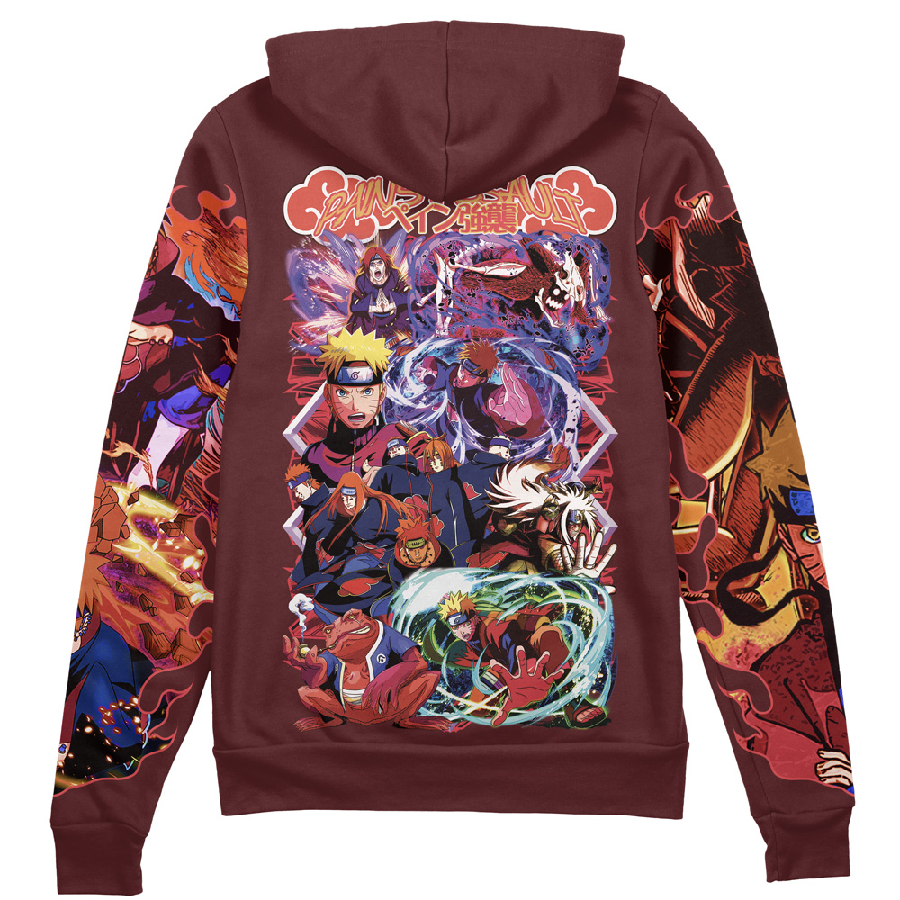 Buildercar - Pain’s Assault Shippuden Streetwear Zip Hoodie Jacket