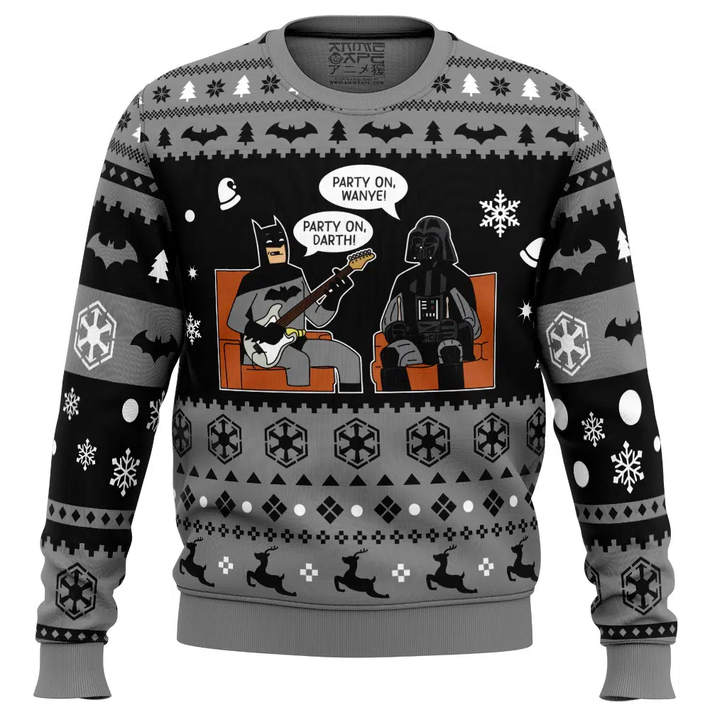 Buildercar - Party on Wayne Ugly Christmas Sweater