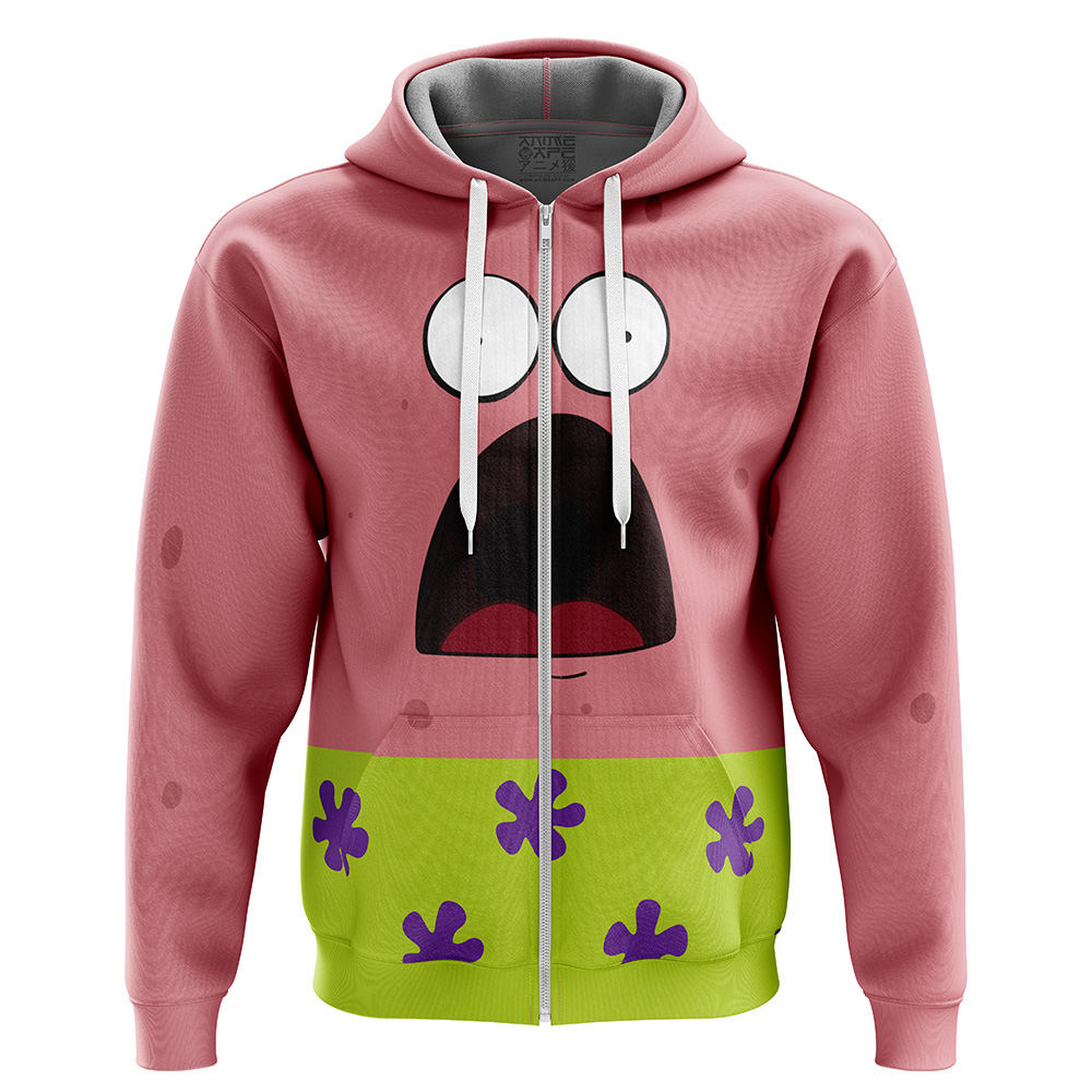 Buildercar - Patrick Star Spongebob Squarepants Zip Hoodie Jacket