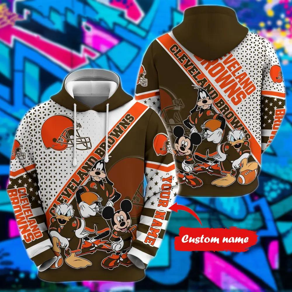 Buildercar - Personalized Cleveland Browns x NFL Character Cartoon Movie Unisex Hoodie