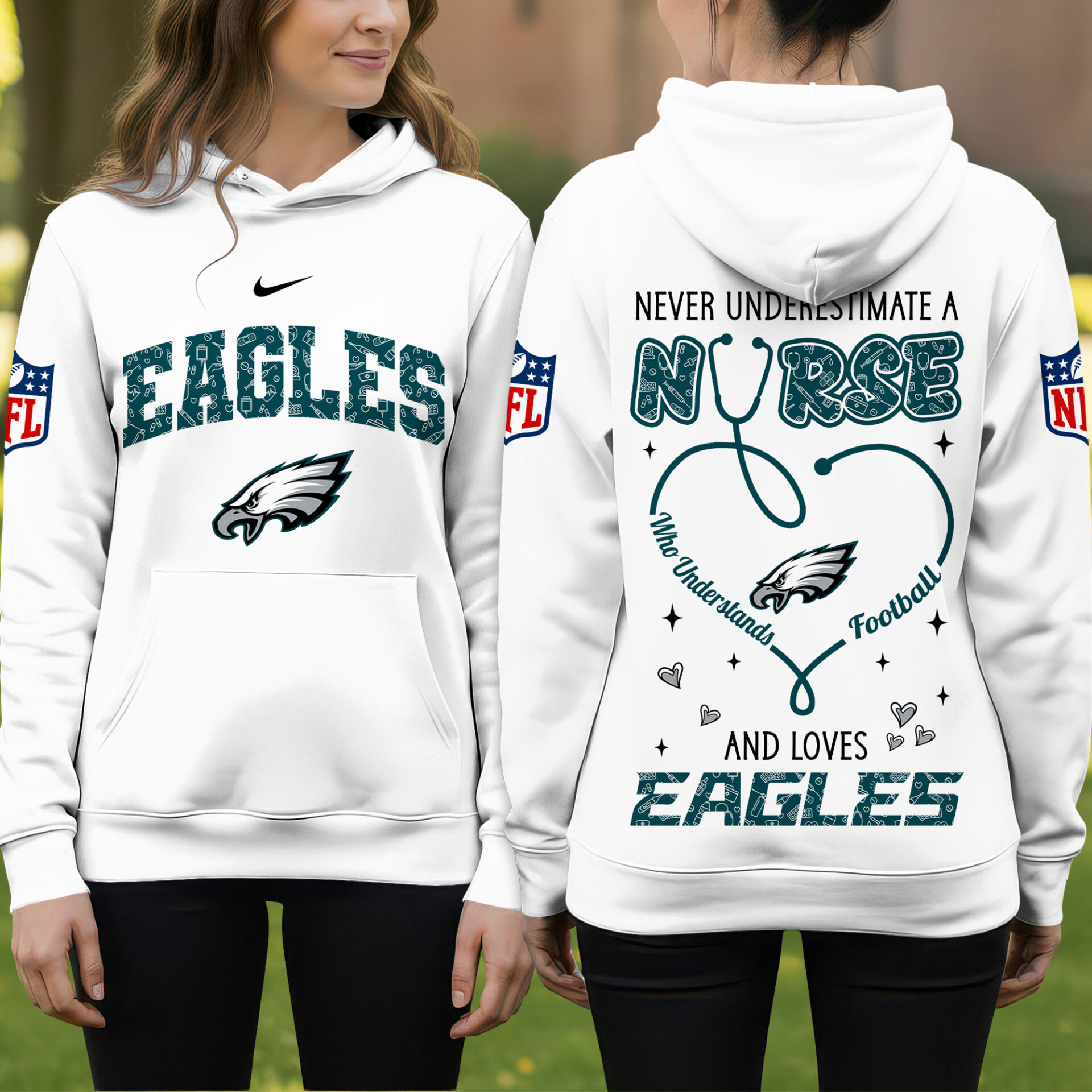 Buildercar - Philadelphia Eagles | Premium NFL Nurse Pride Hoodie