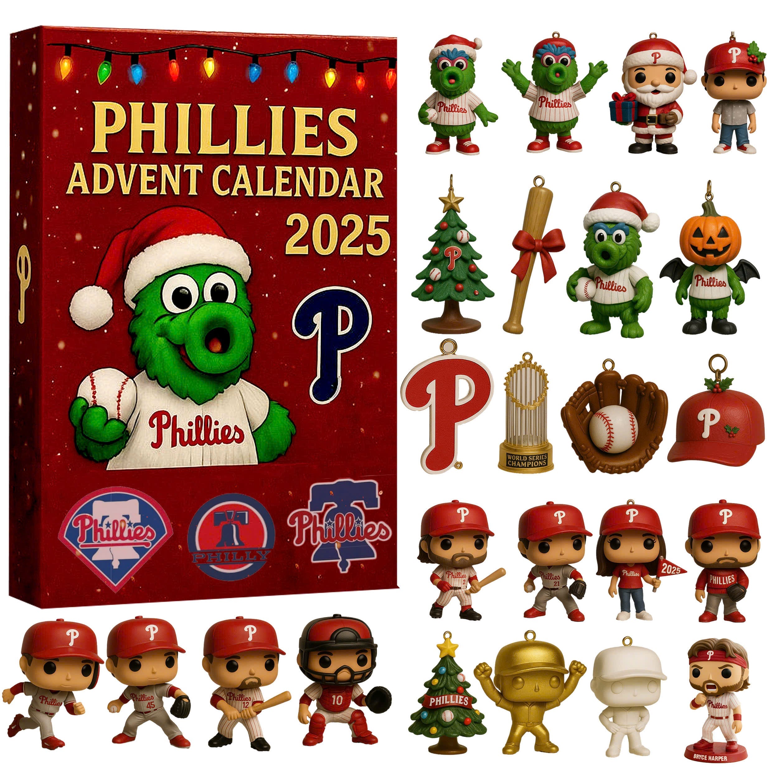 Buildercar - Philadelphia Phillies Advent Calendar 2025 142TH ANNIVERSARY -2D Acrylic