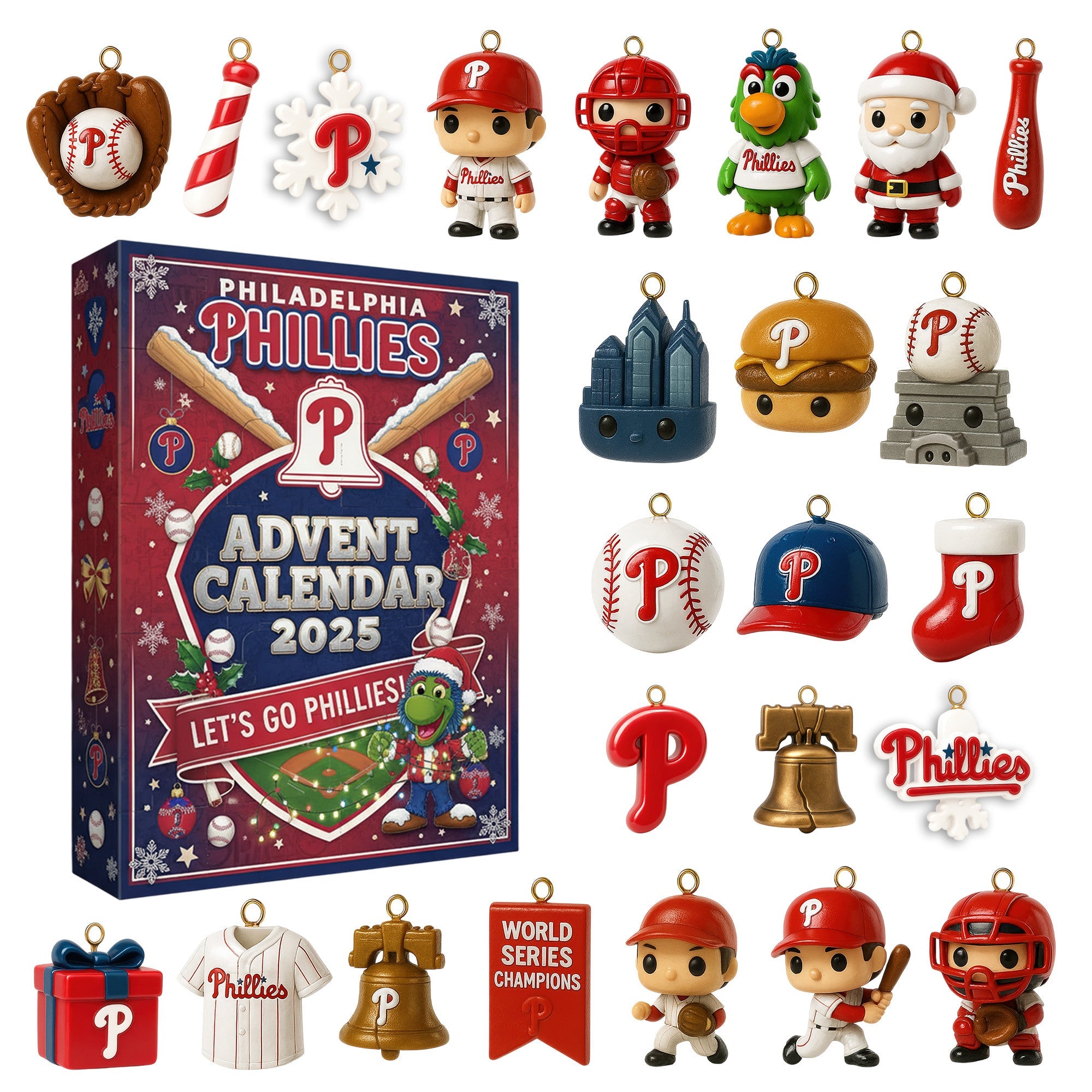Buildercar - Philadelphia Phillies Premium Advent Calendar 2025 -2D Acrylic