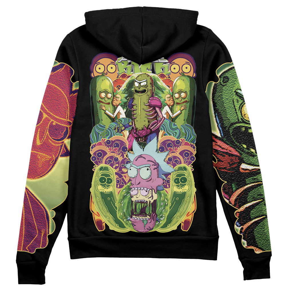 Buildercar - Pickle Rick Rick and Morty Streetwear Zip Hoodie Jacket