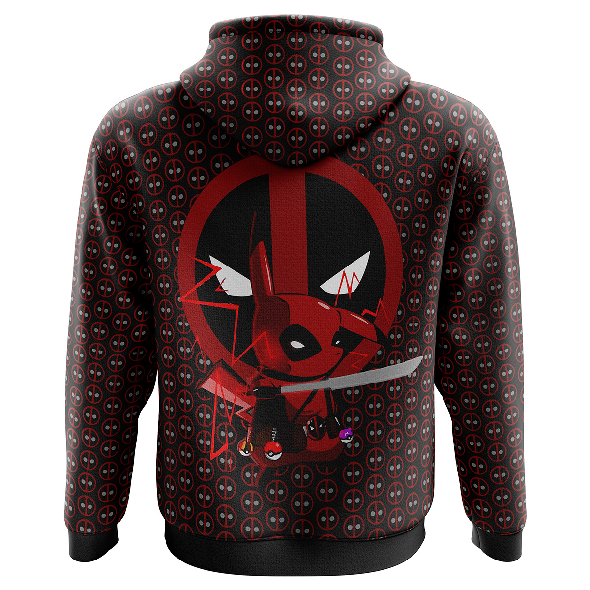 Buildercar - Pikachu Deadpool Hoodie - Image 2