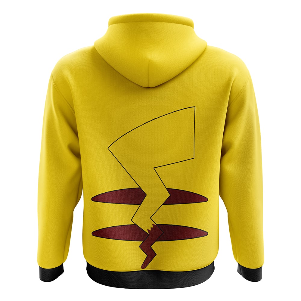 Buildercar - Pikachu Pokemon Zip Hoodie Jacket - Image 2