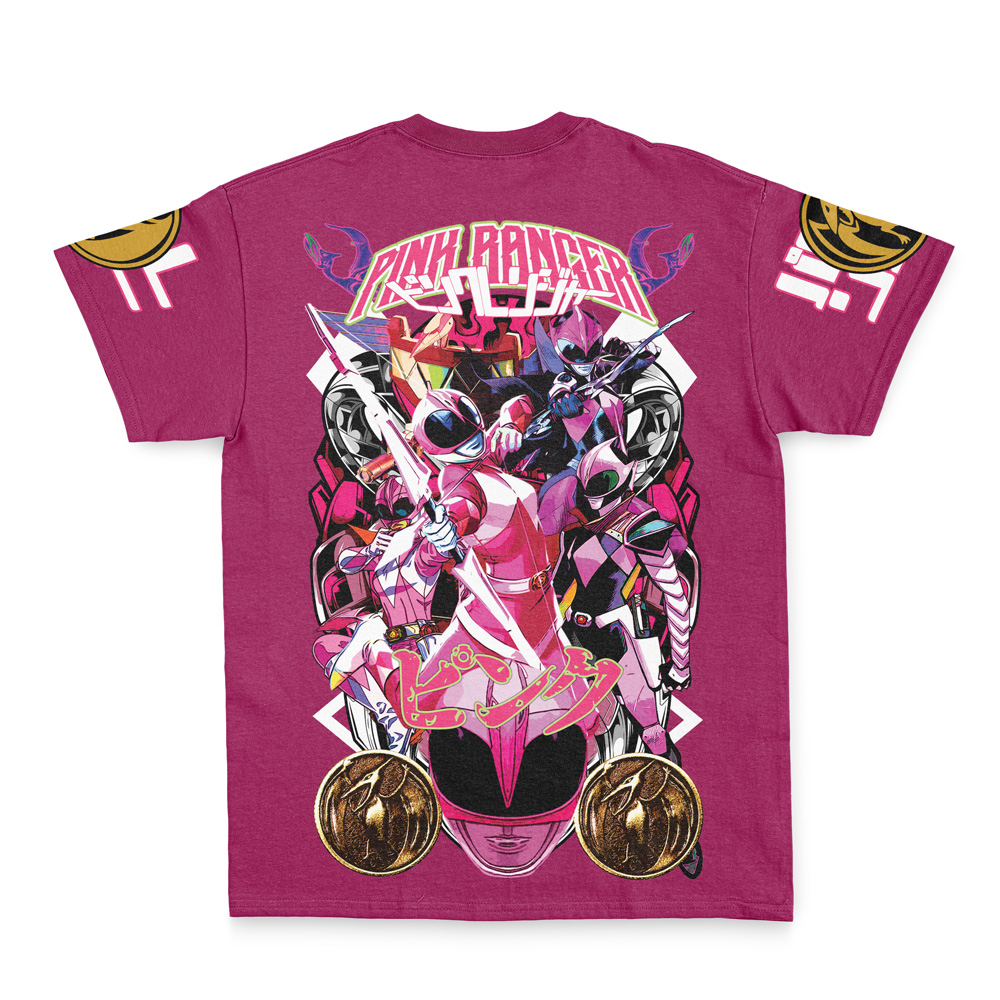 Buildercar - Pink Ranger Mighty Morphin Power Rangers Streetwear T-Shirt