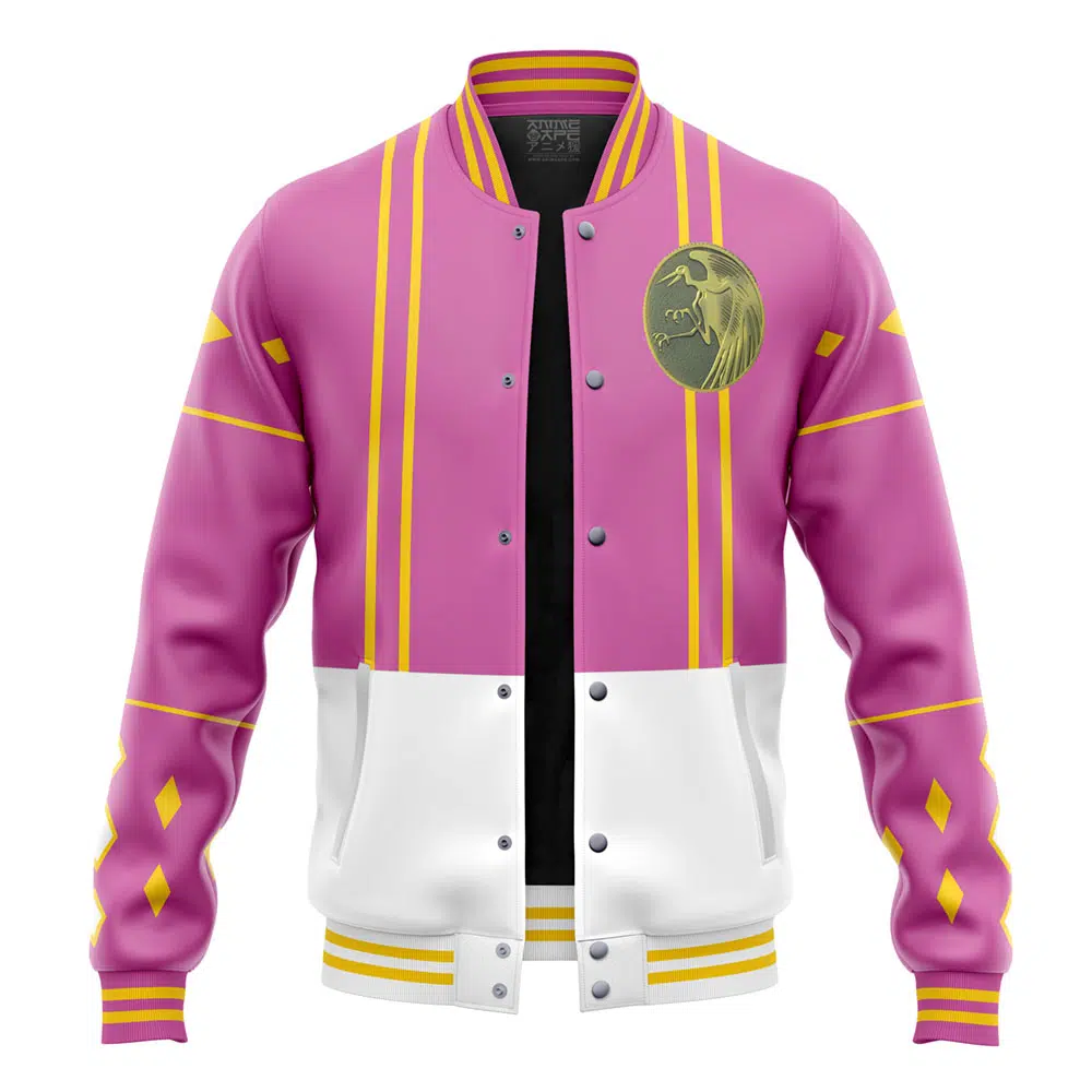 Buildercar - Pink Ranger Ninjetti Power Rangers Varsity Jacket