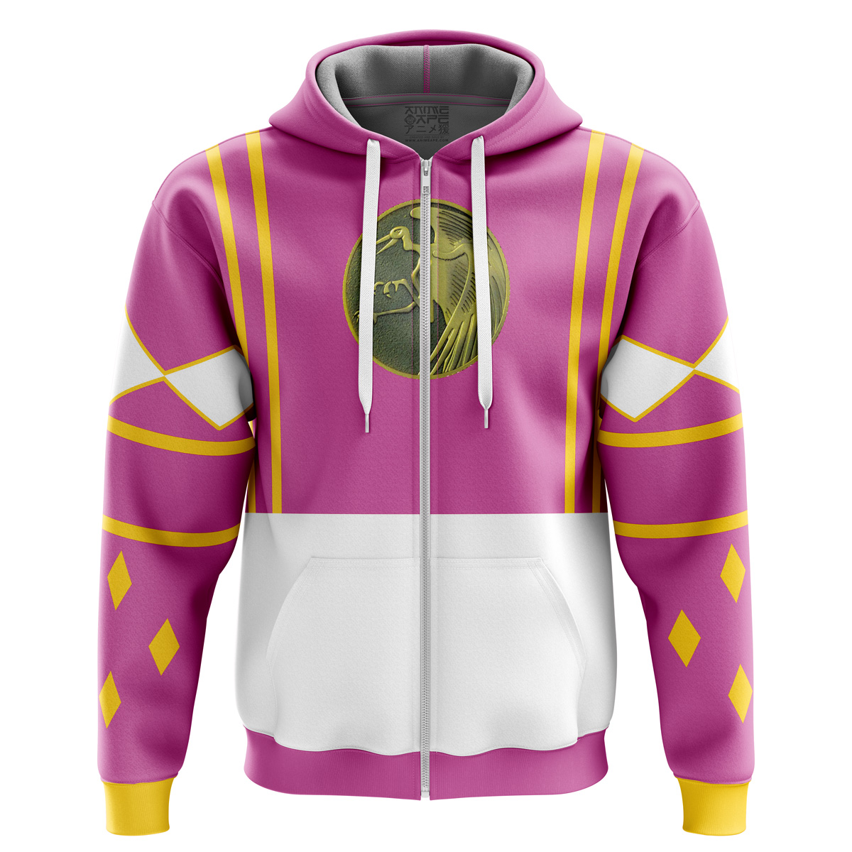 Buildercar - Pink Ranger Ninjetti Rangers Zip Hoodie Jacket
