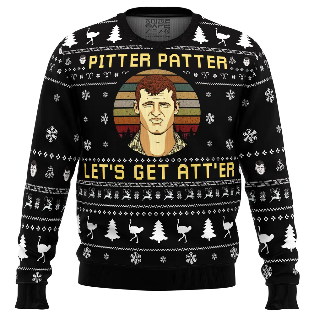 Buildercar - Pitter Patter Let's Get At'er Letterkenny Ugly Christmas Sweater