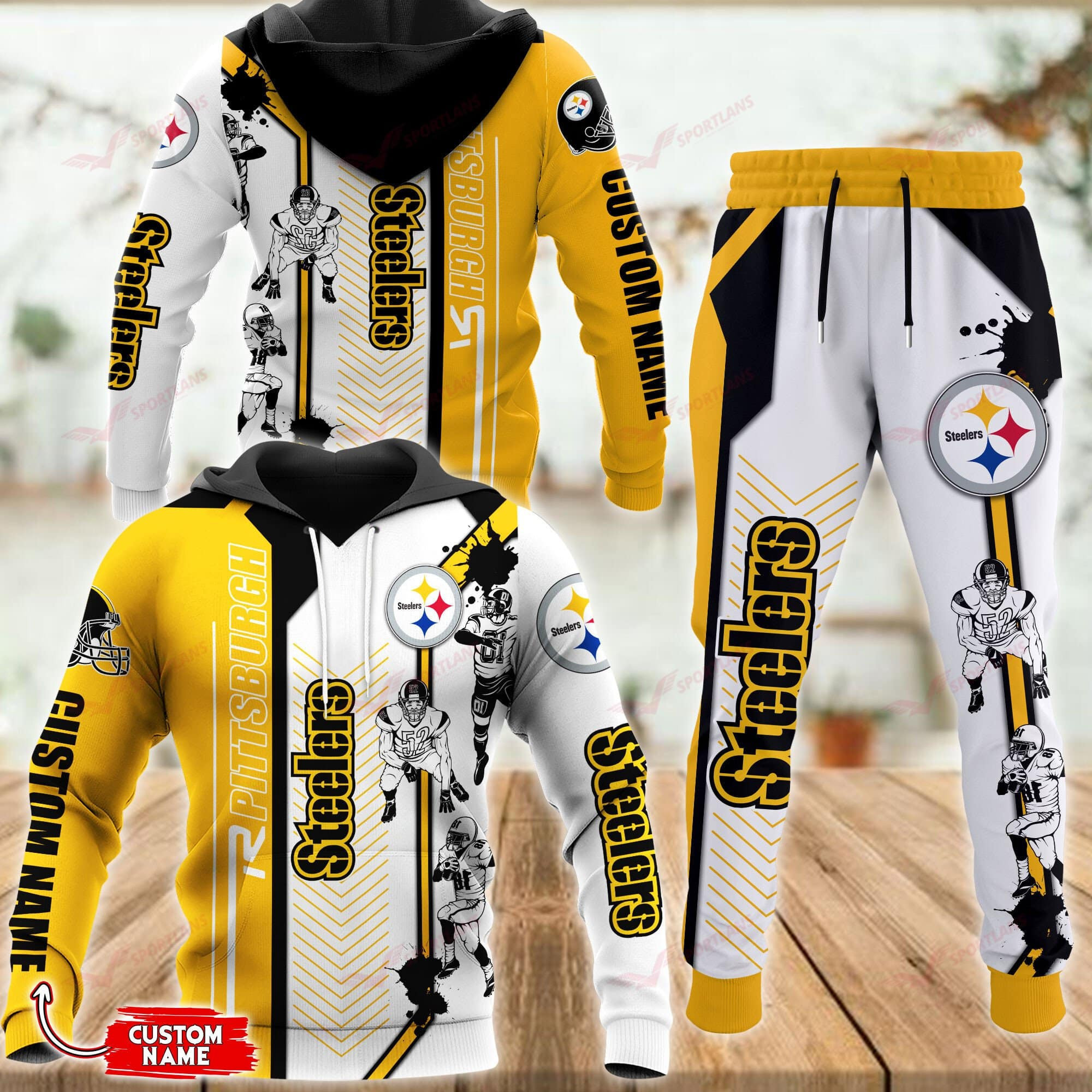 Buildercar - Pittsburgh Steelers Personalized Hoodie & Jogger 