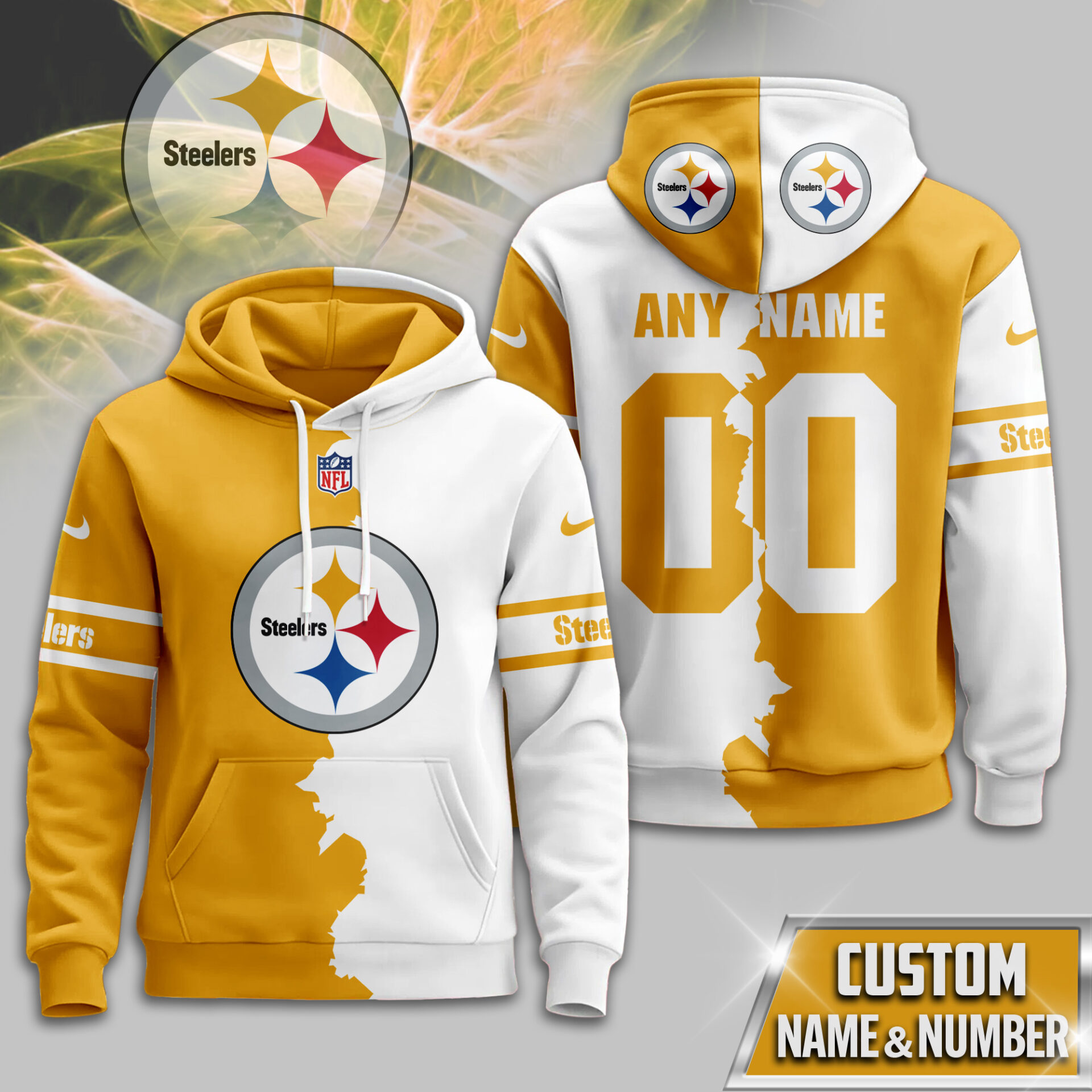 Buildercar - Pittsburgh Steelers | Premium Victory Split Hoodie