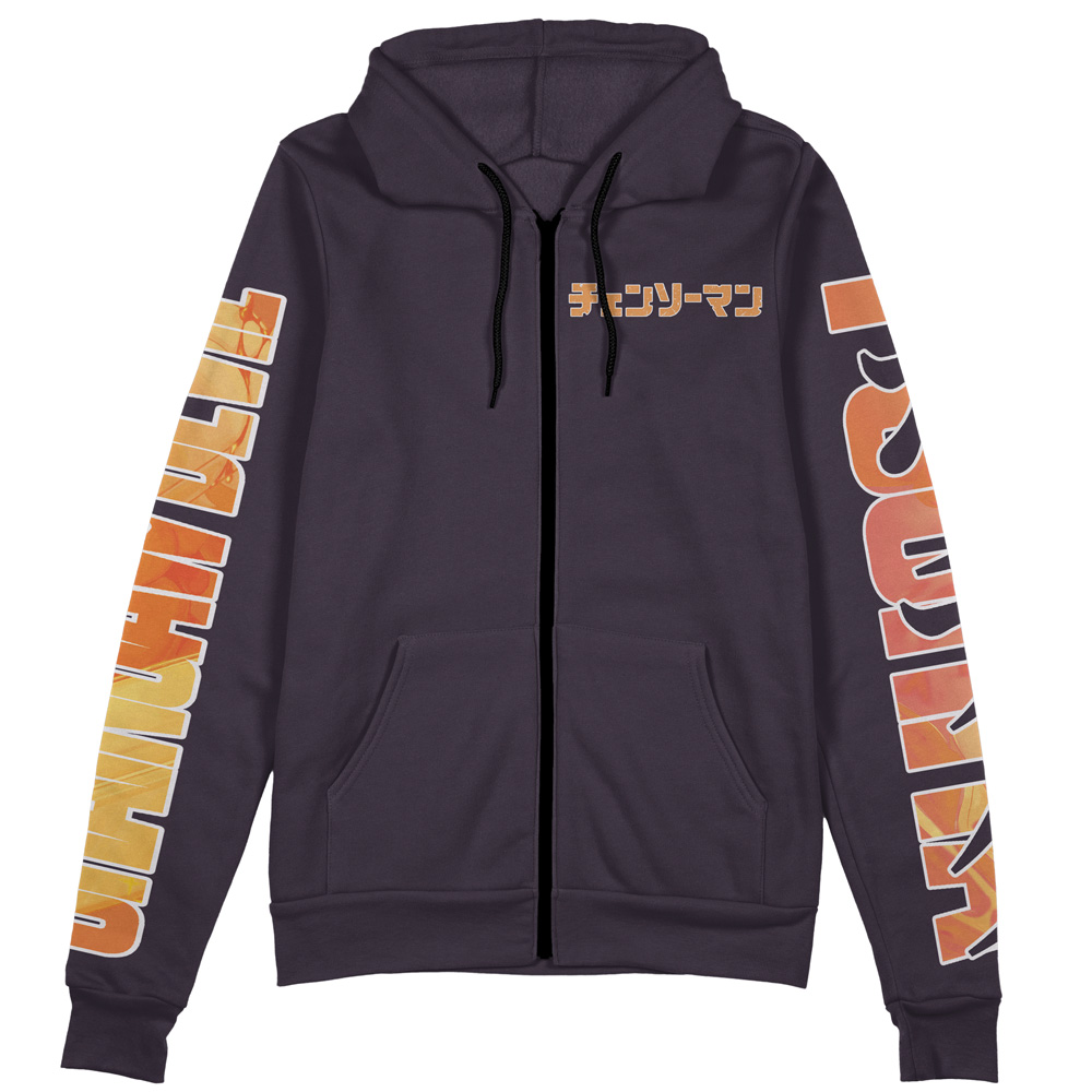 Buildercar - Pochita Chainsaw Man Streetwear Zip Hoodie Jacket - Image 2