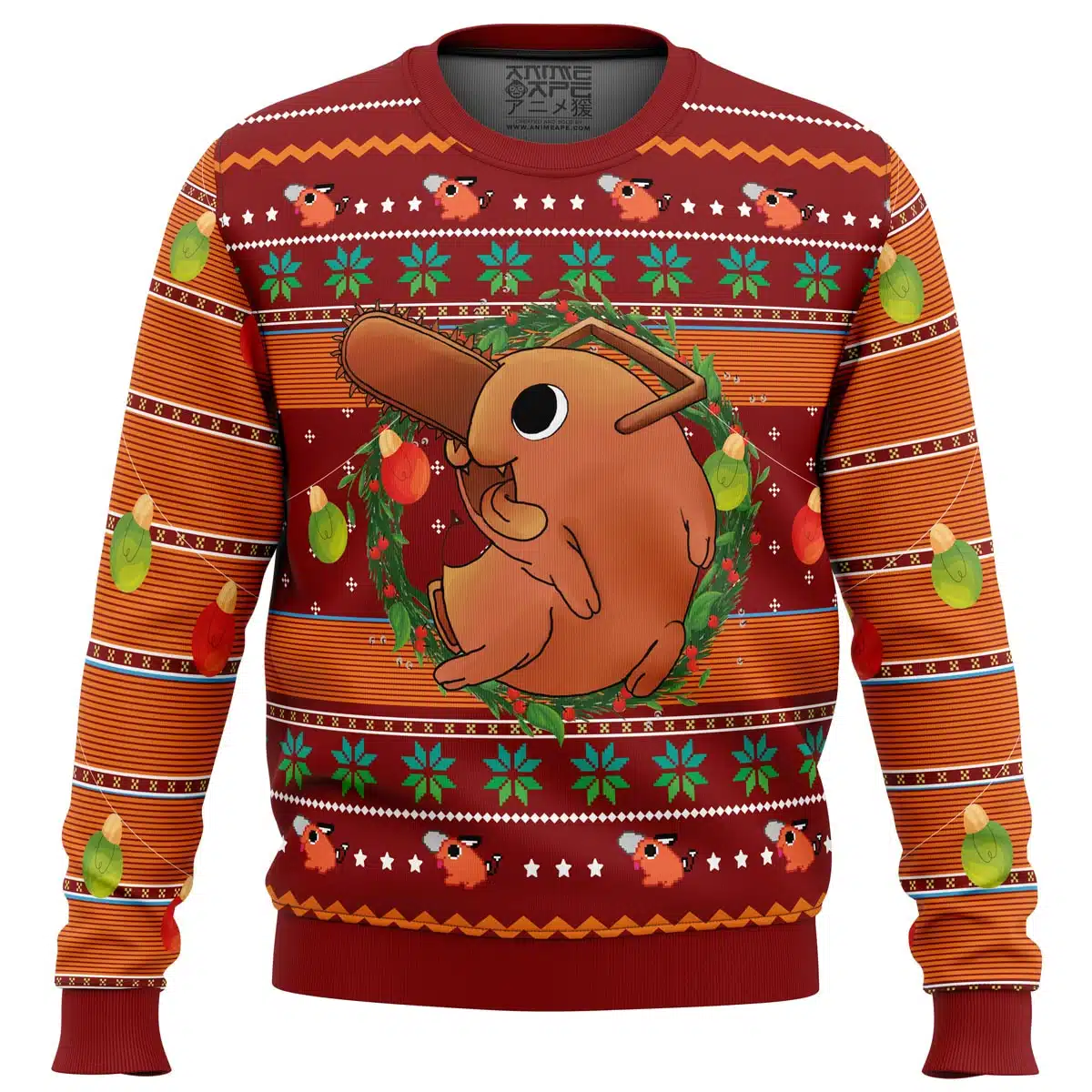 Buildercar - Pochita Chainsaw Man Ugly Christmas Sweater