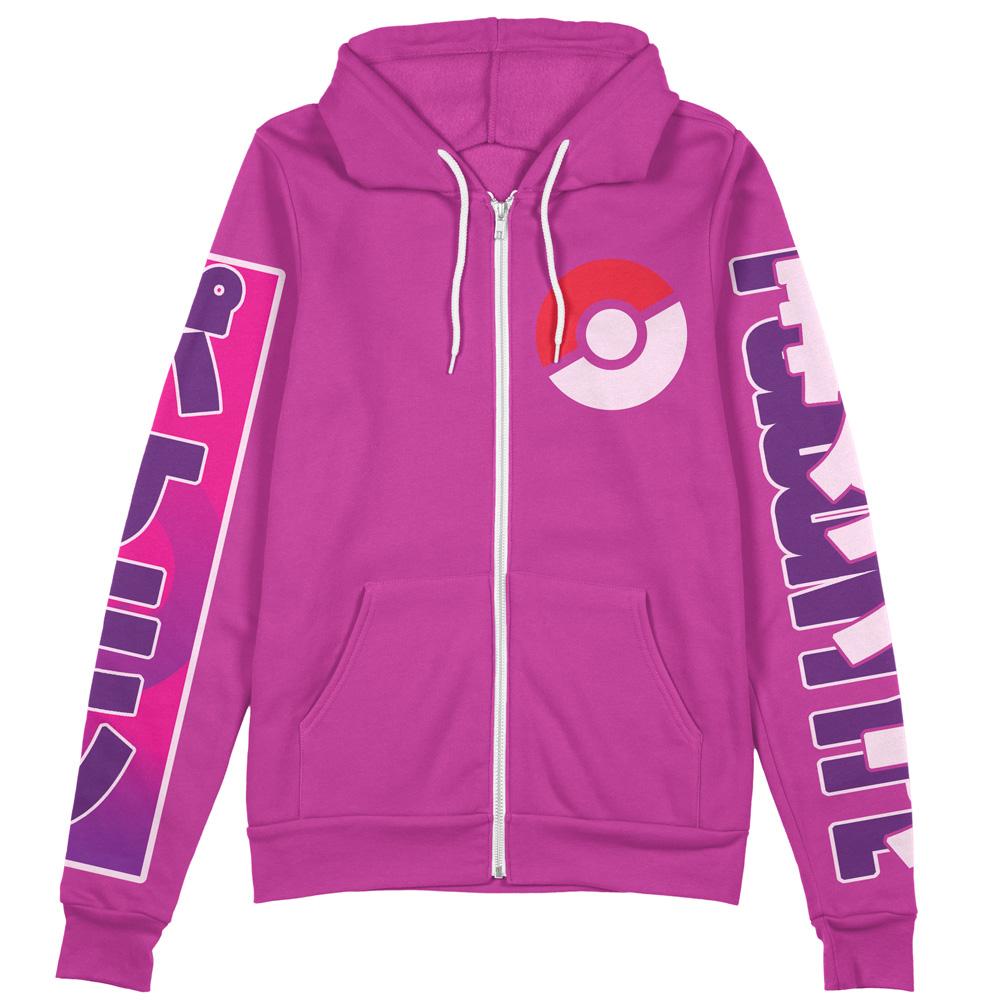 Buildercar - Poison Type Pokemon Streetwear Zip Hoodie Jacket - Image 2