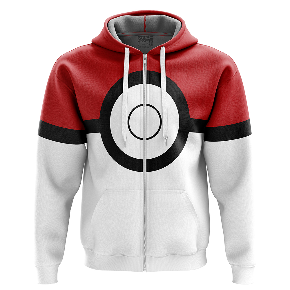 Buildercar - Pokeball Pokemon Zip Hoodie Jacket