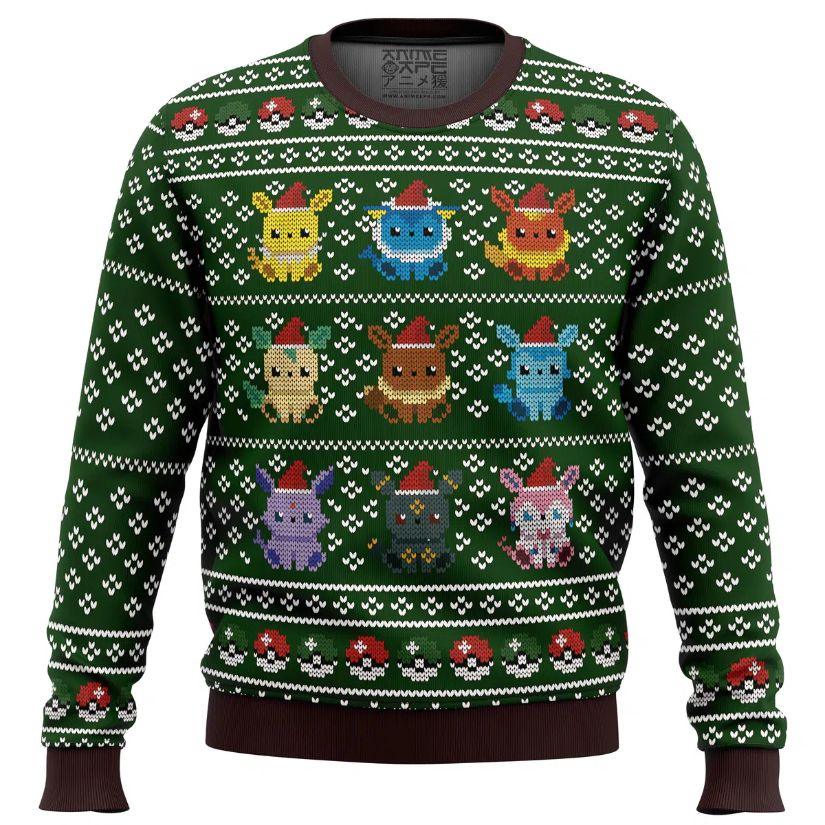 Buildercar - Pokemon Eevee Eeveelutions Ugly Christmas Sweater